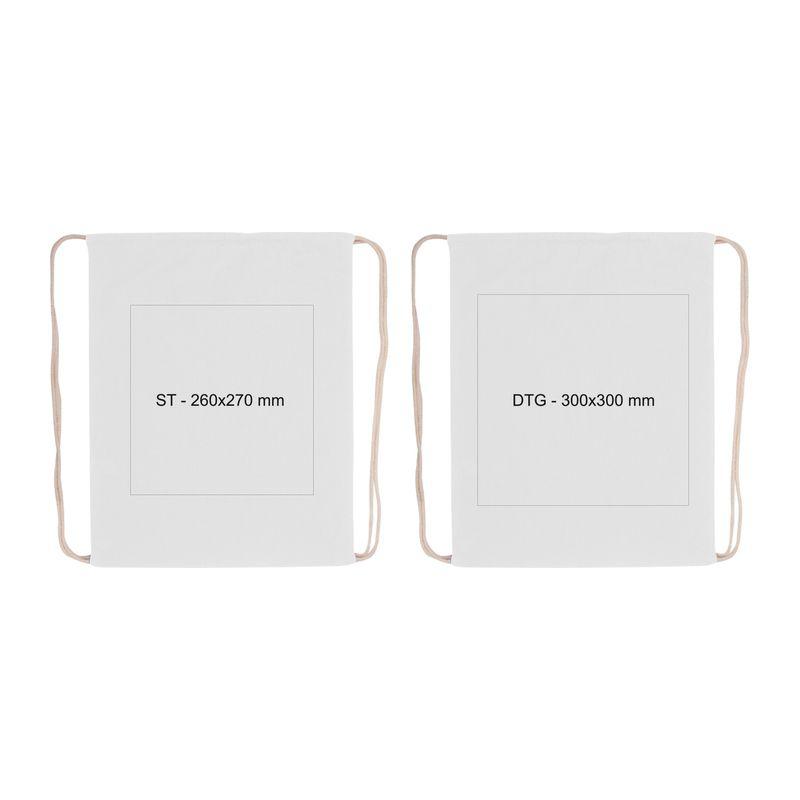 Rucsac sport din bumbac Alb