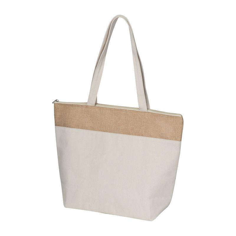 Geantă frigorifică din bumbac și iută Beige