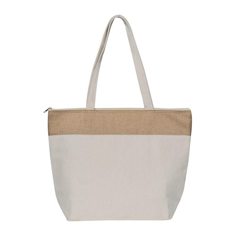 Geantă frigorifică din bumbac și iută Beige
