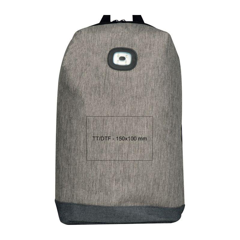 Rucsac cu lumină LED integrat Gri-Argintiu