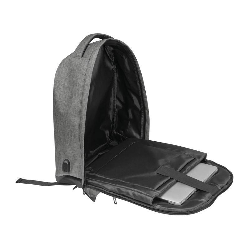 Rucsac laptop din poliester Gri-Argintiu