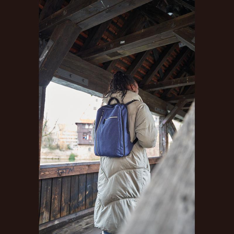 Rucsac din poliester impermeabil Albastru