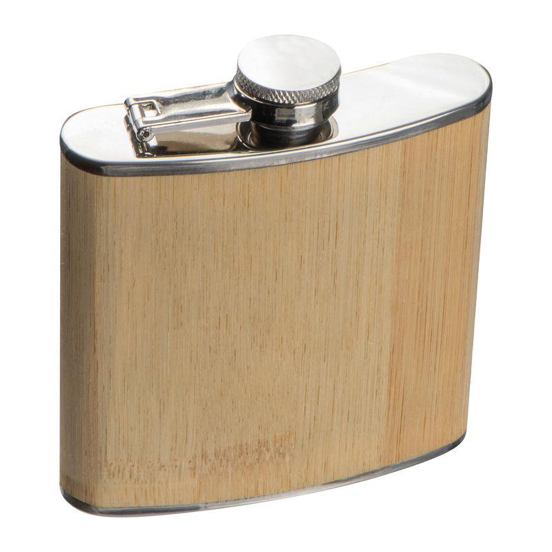 Recipient wisky cu înveliș din bambus Beige