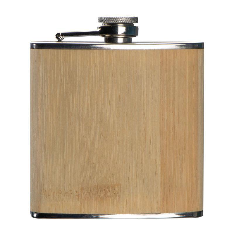 Recipient wisky cu înveliș din bambus Beige