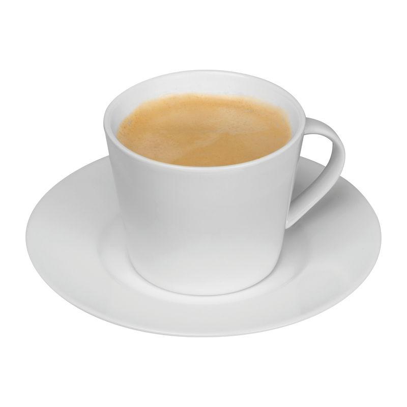 Ceașcă de 175ml cu farfurie Alb