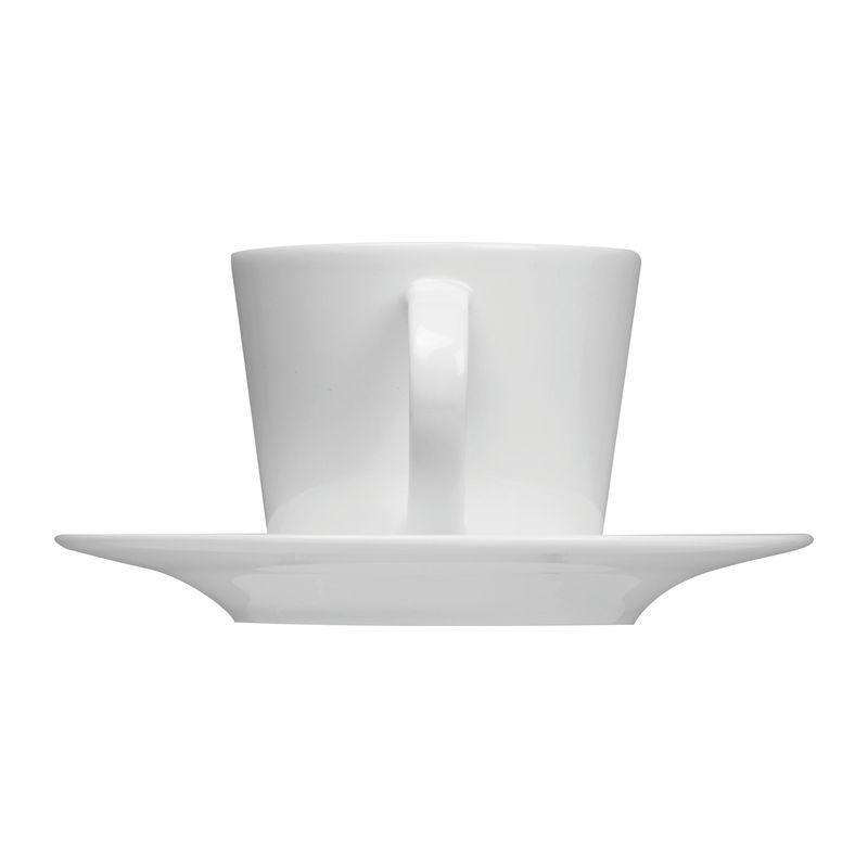 Ceașcă de 175ml cu farfurie Alb