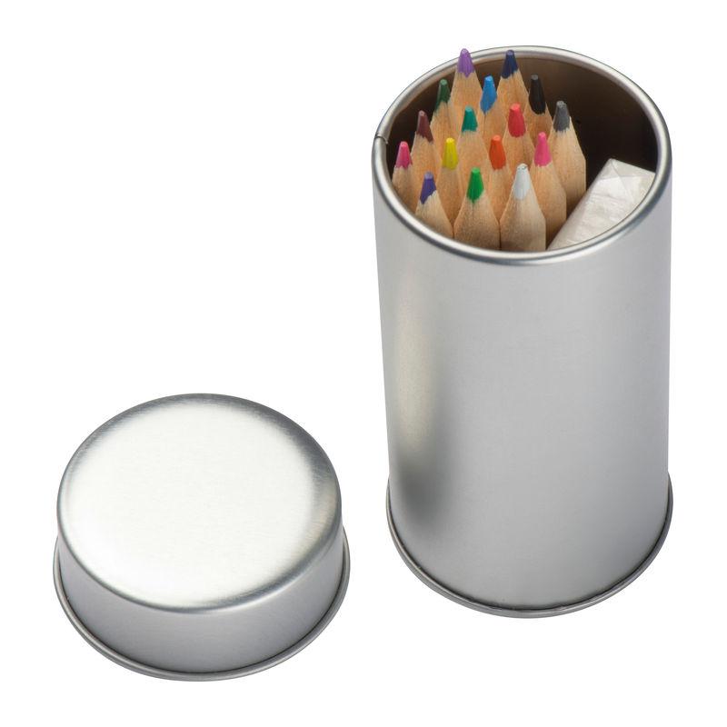 Set creioane în cutie metalică Gri-Argintiu