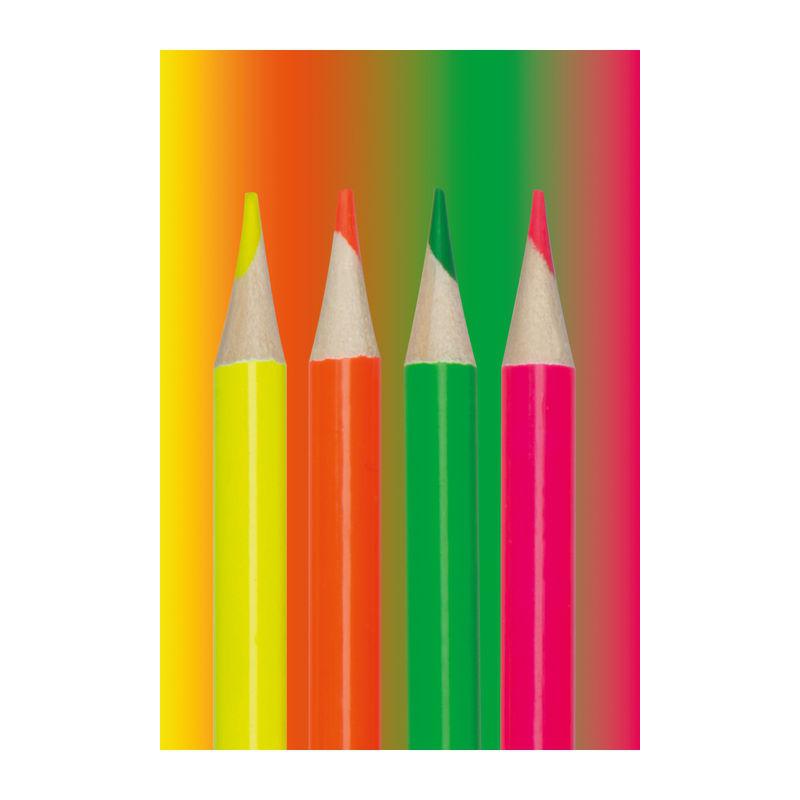 Set de 4 creioane colorate Negru