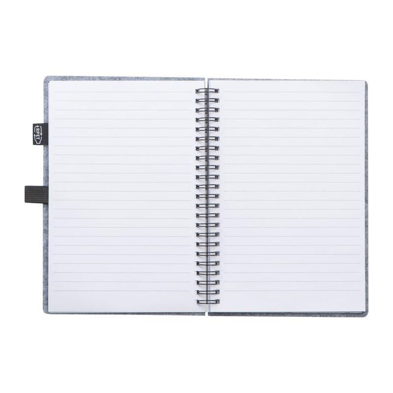 Caiet cu coperți din pâslă RPET Gri