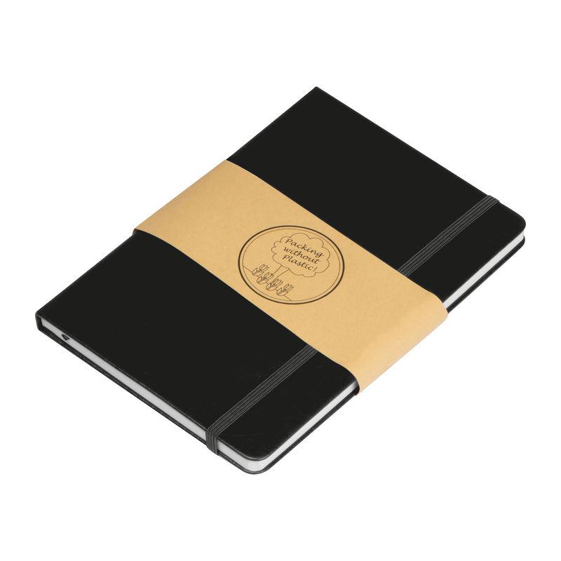 Caiet A6 cu coperți PU Negru