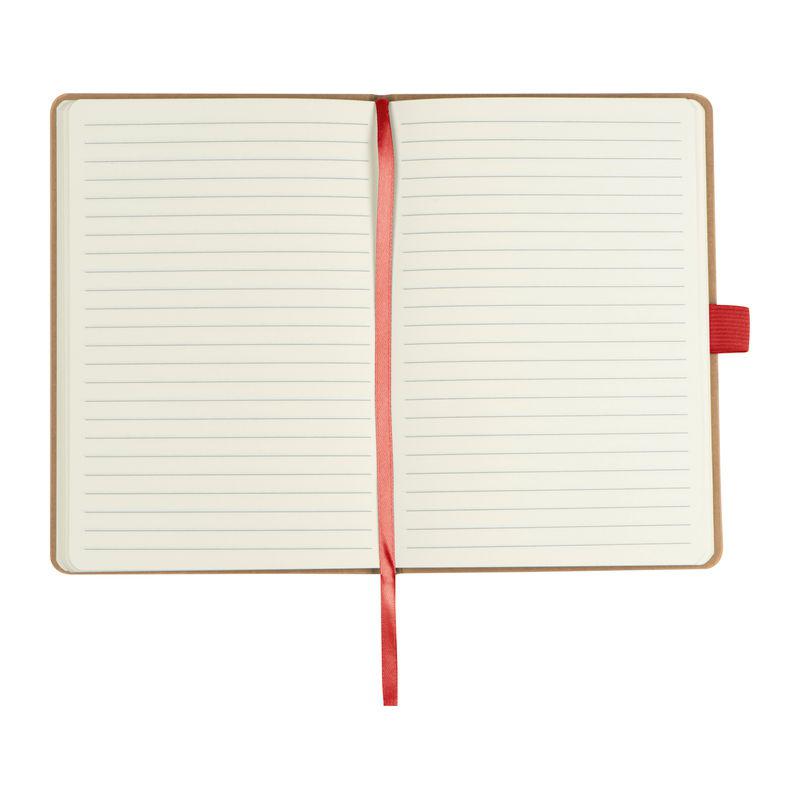 Caiet cu coperta din bambus Roșu