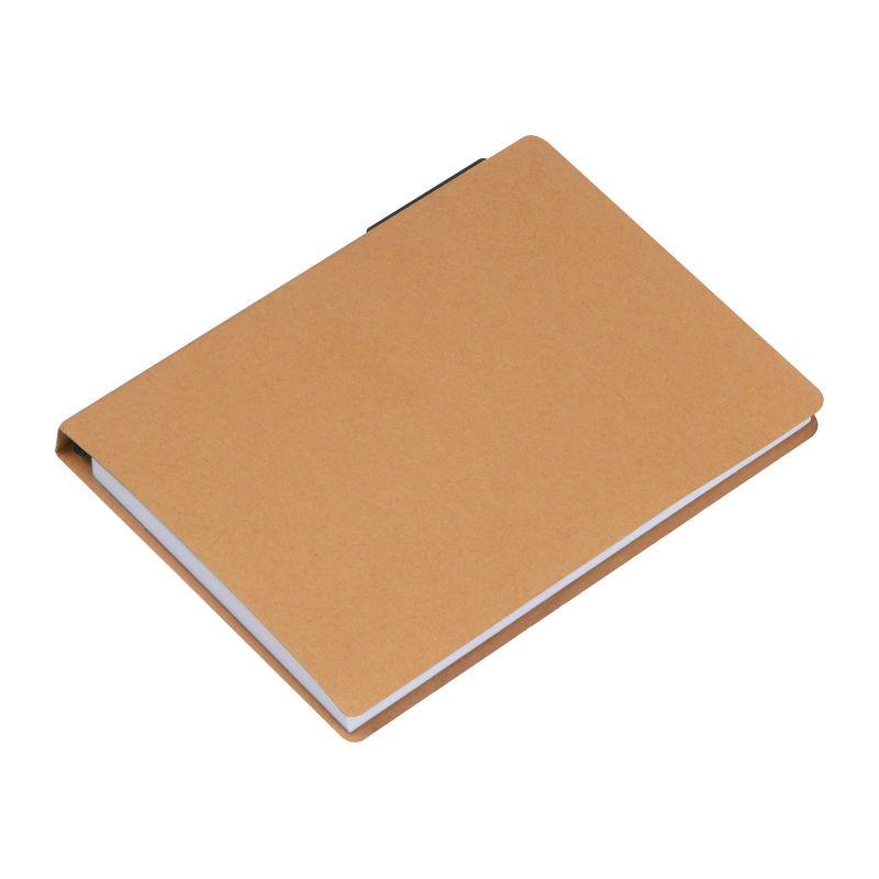Caiet de notițe cu pix și etichete autoadezive Beige