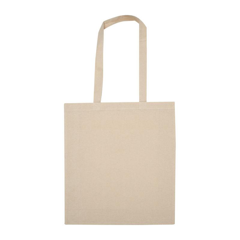 Sacoșă de cumpărături din bumbac organic cu baza pliabilă Beige