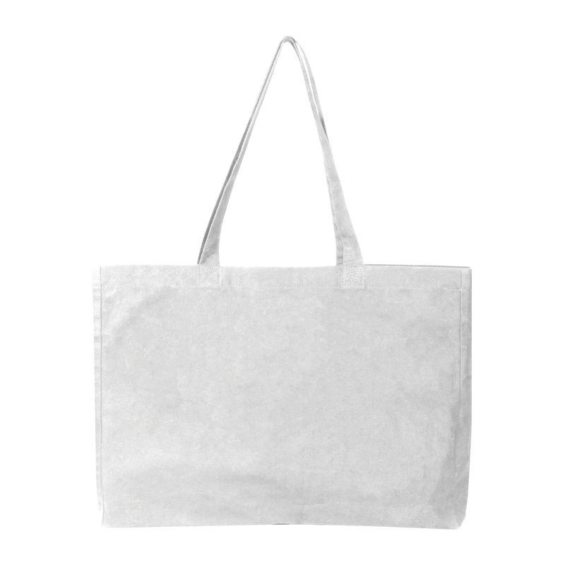 Sacoșă mare de cumpărături din bumbac organic Alb