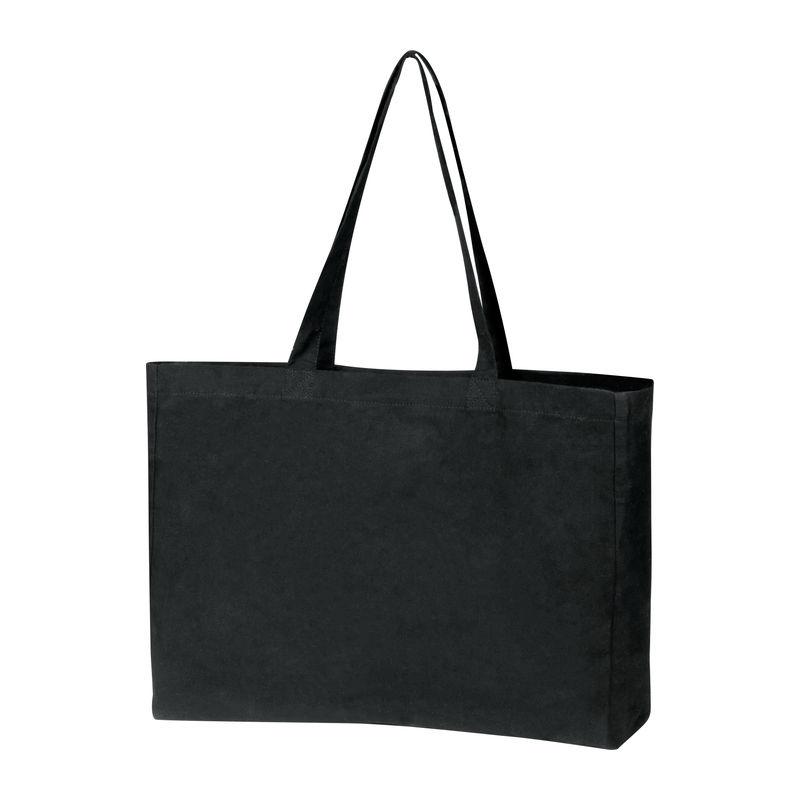 Sacoșă mare de cumpărături din bumbac organic Negru