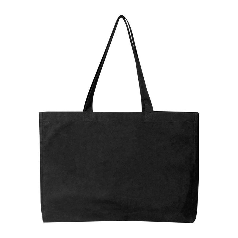 Sacoșă mare de cumpărături din bumbac organic Negru