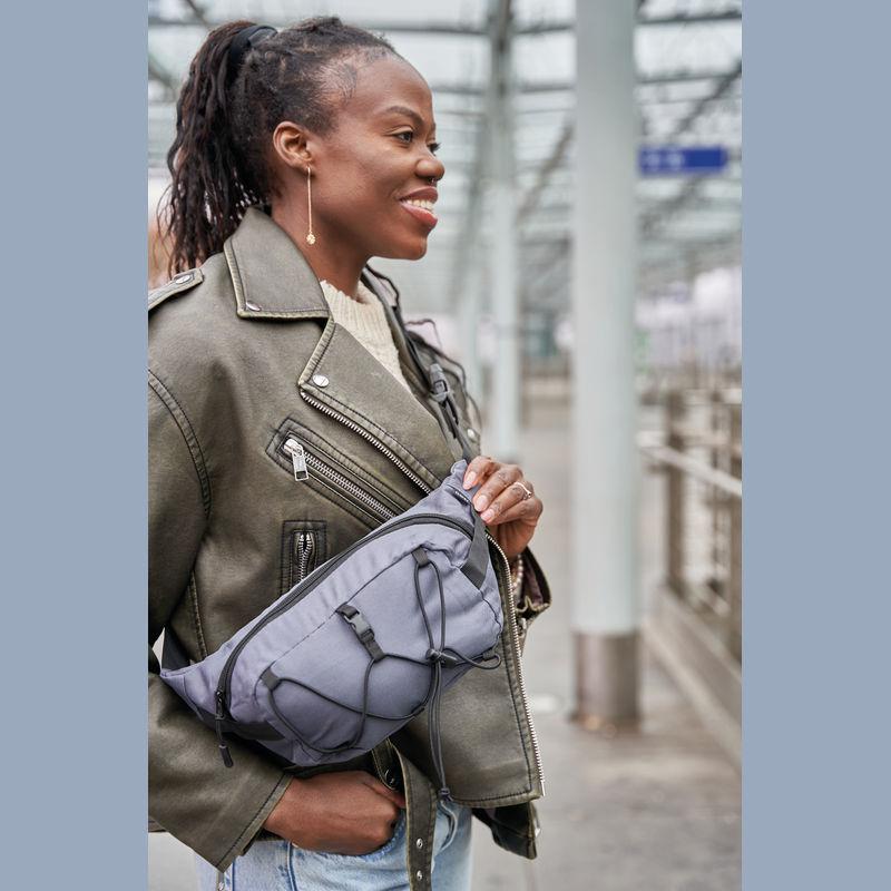 Borsetă din material RPET Gri-Argintiu