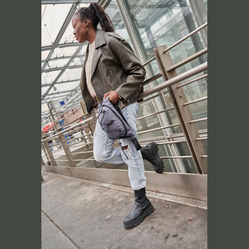 Borsetă din material RPET Gri-Argintiu