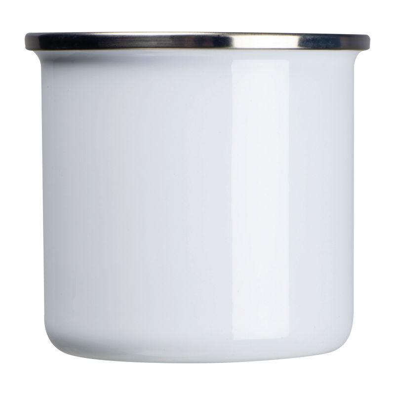 Cană retro din email sublimabilă Alb