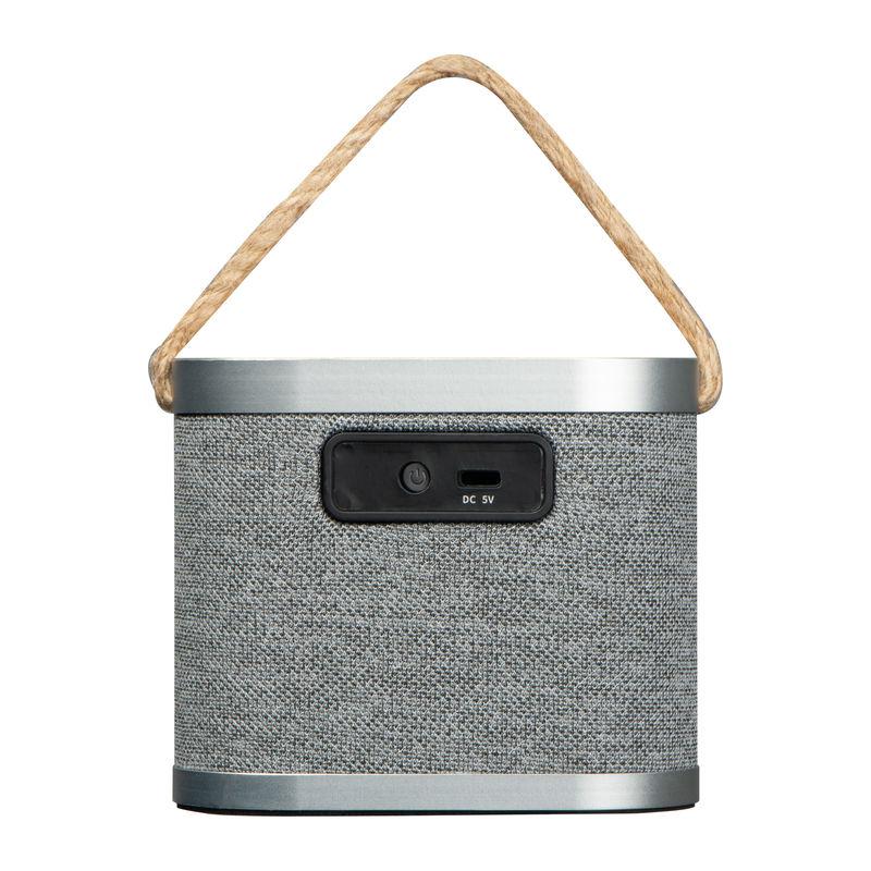 Boxă Bluetooth cu încărcător wireless din bambus Gri