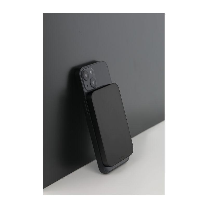 Baterie externă din aluminiu reciclat Magsafe, 5000 mA Negru