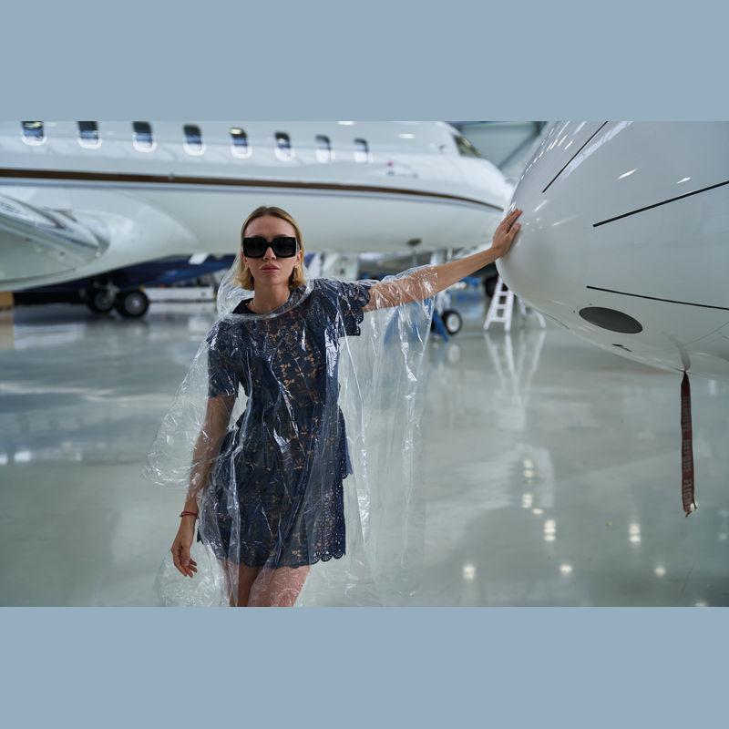 Poncho de ploaie RPET Albastru