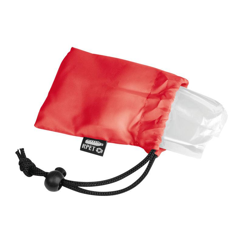 Poncho de ploaie RPET Roșu