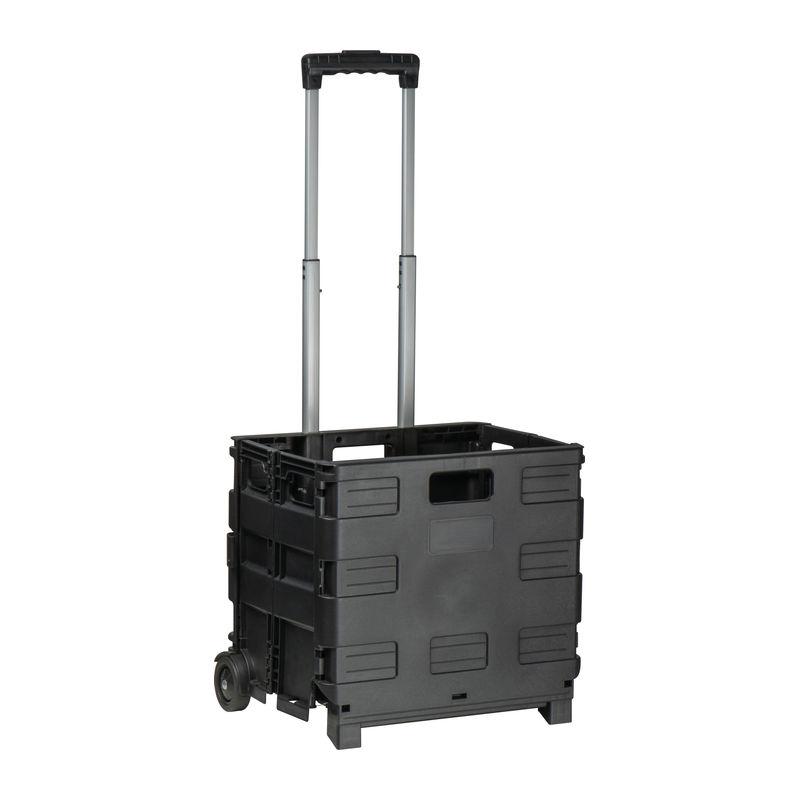 Cărucior pliabil pentru cumpărături Negru