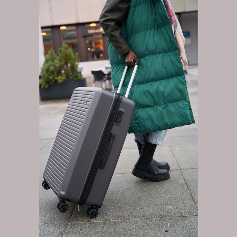 Set de valize, 3 piese Gri-Argintiu