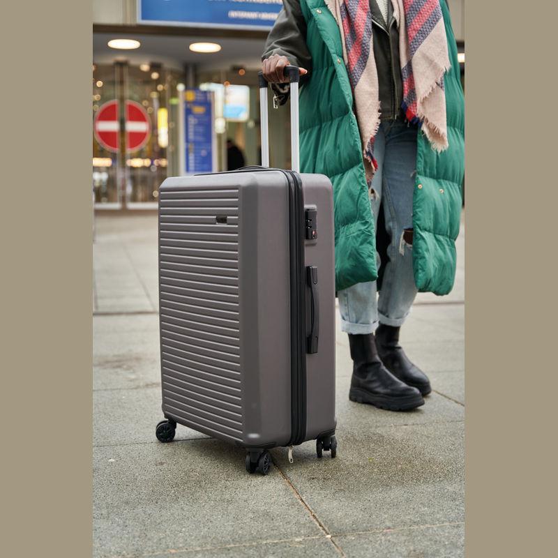 Set de valize, 3 piese Gri-Argintiu