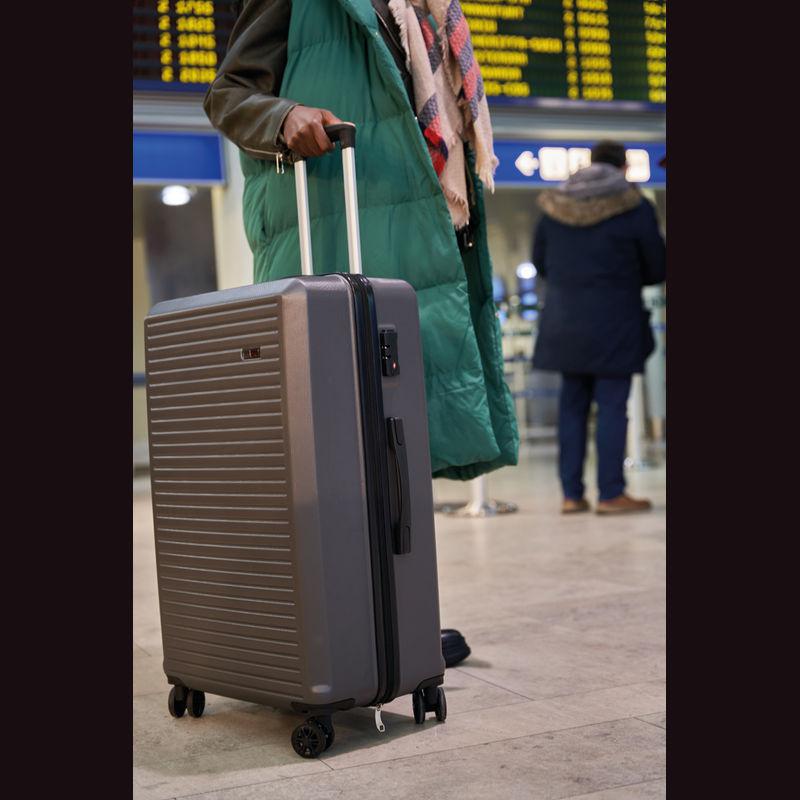 Set de valize, 3 piese Gri-Argintiu