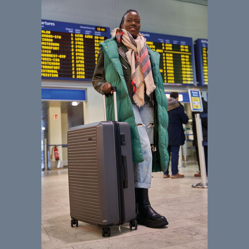 Set de valize, 3 piese Gri-Argintiu