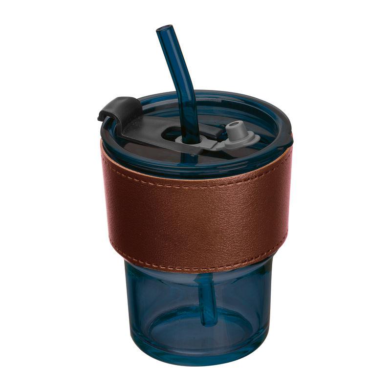 Pahar colorat de băut cu pai Albastru închis