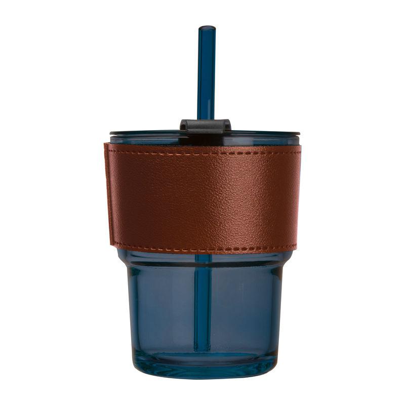 Pahar colorat de băut cu pai Albastru închis