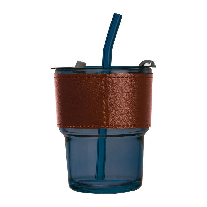 Pahar colorat de băut cu pai Albastru închis