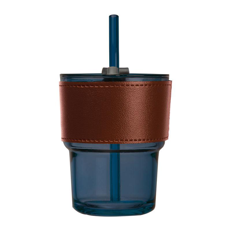 Pahar colorat de băut cu pai Albastru închis