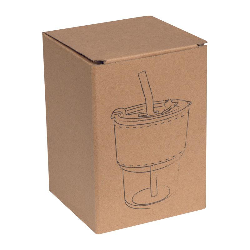 Pahar colorat de băut cu pai Galben