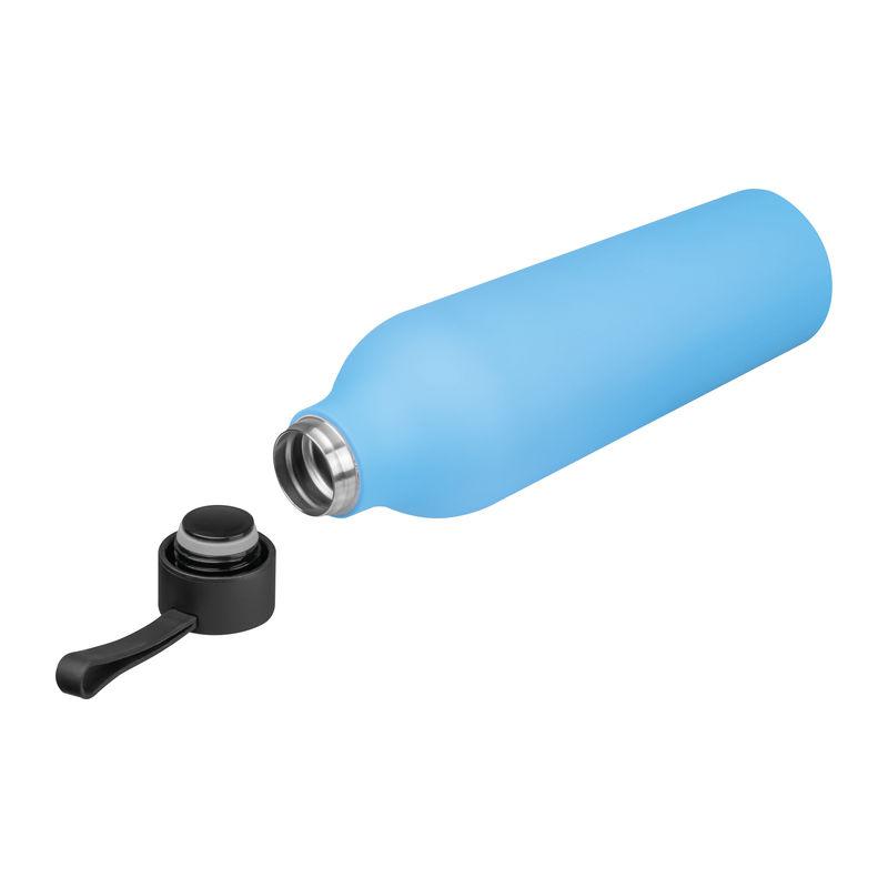 Sticlă termos cu suprafața cauciucată, 750 ml Light Blue