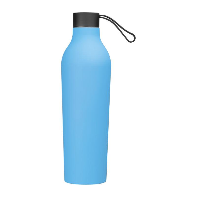 Sticlă termos cu suprafața cauciucată, 750 ml Light Blue