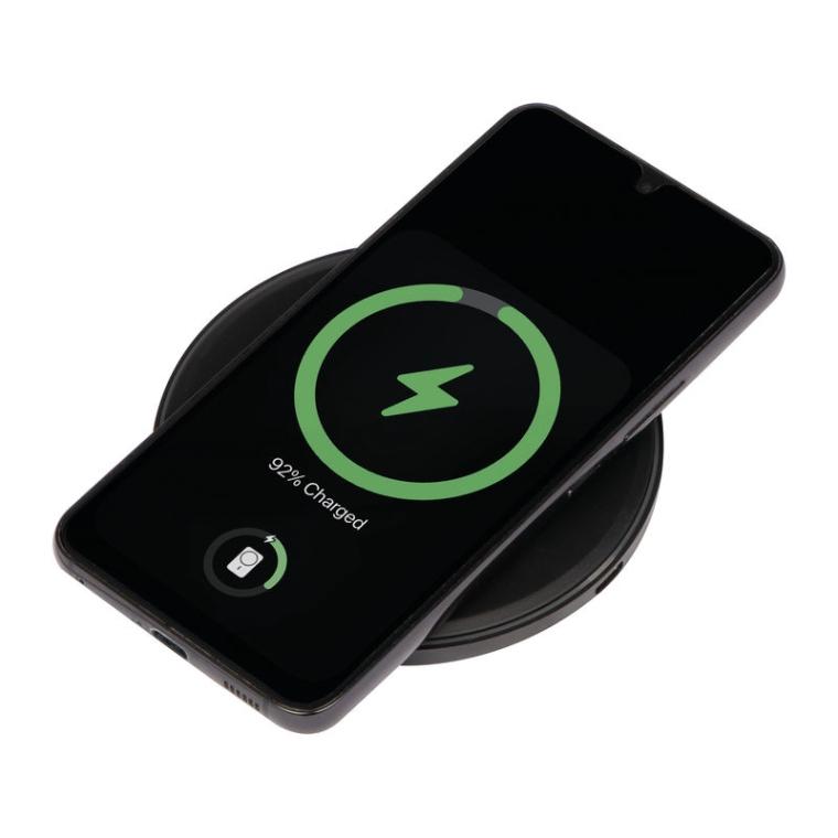 Încărcător wireless cu afișaj LED Negru