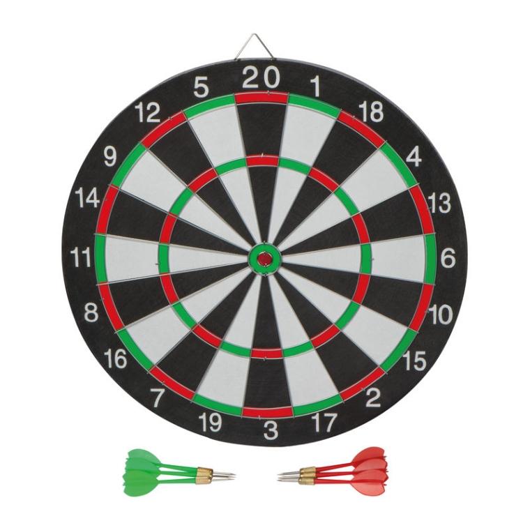 Tablă de darts cu săgeți Negru