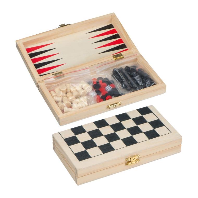 Joc Backgammon - Șah - Dame Beige