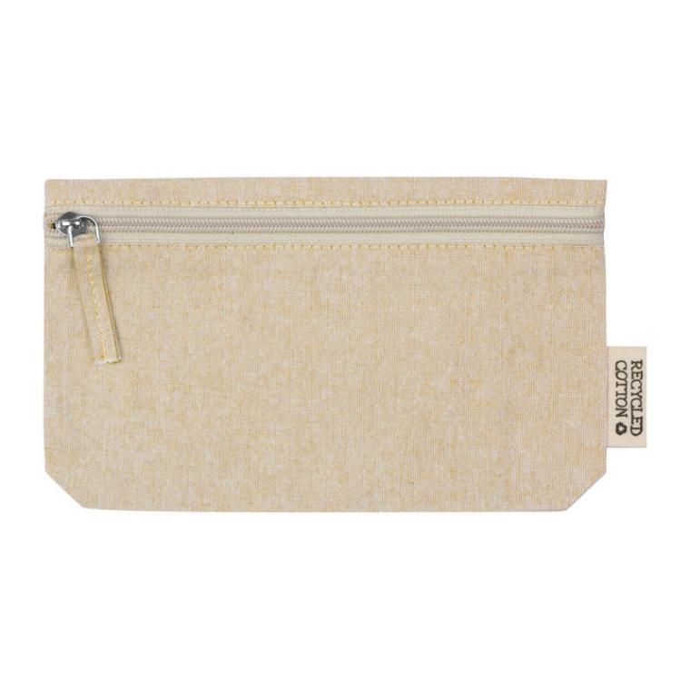 Etui din bumbac reciclat cu fermoar Beige