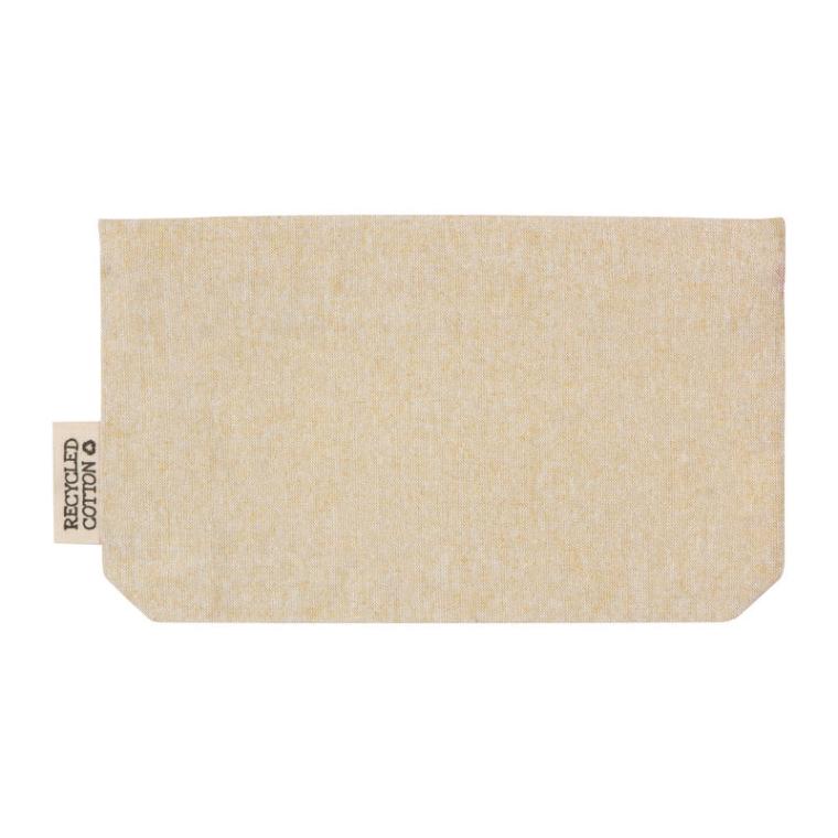 Etui din bumbac reciclat cu fermoar Beige
