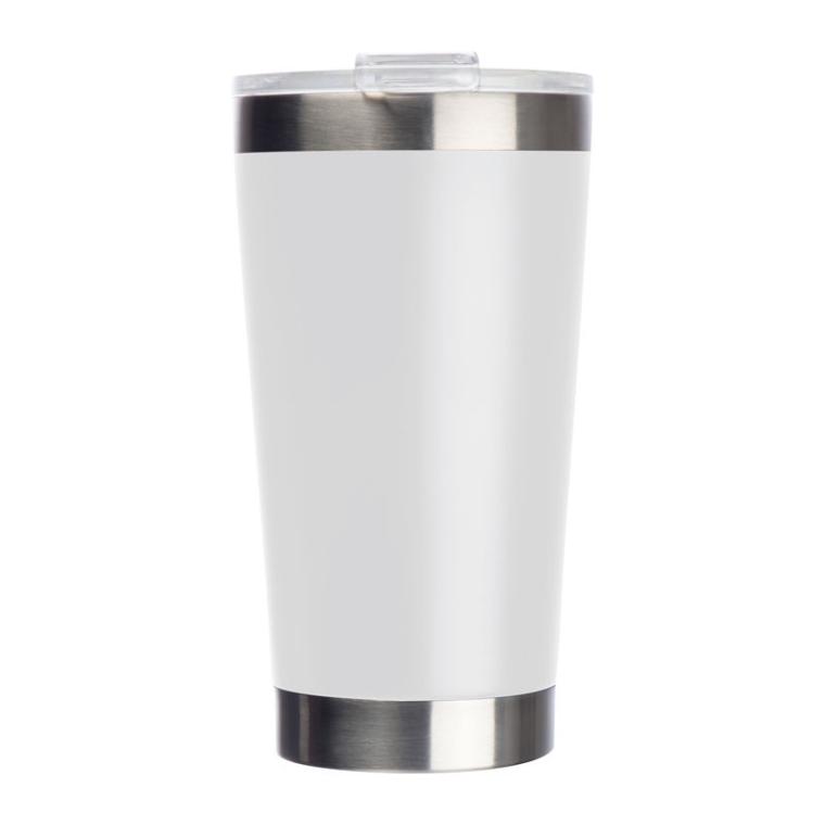 Cană din oțel inoxidabil cu înveliș ceramic în interior Alb