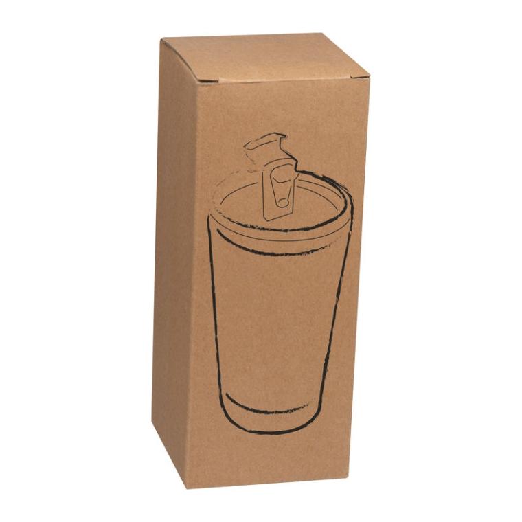 Cană din oțel inoxidabil cu înveliș ceramic în interior Negru