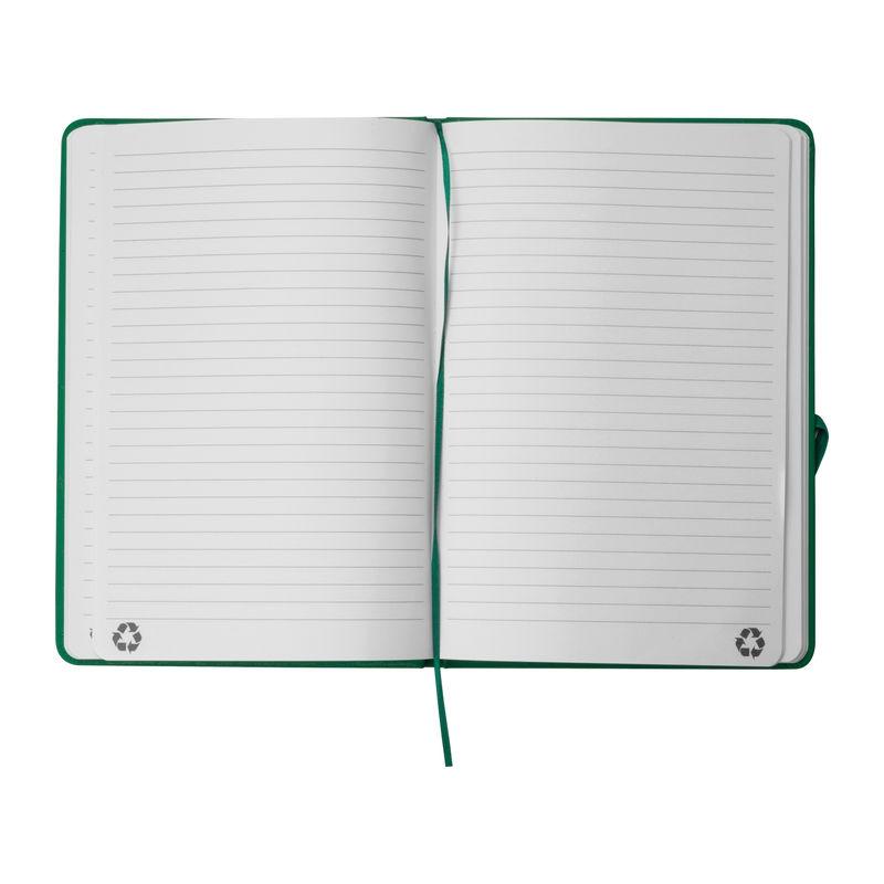 Caiet A5 din hârtie reciclată Verde