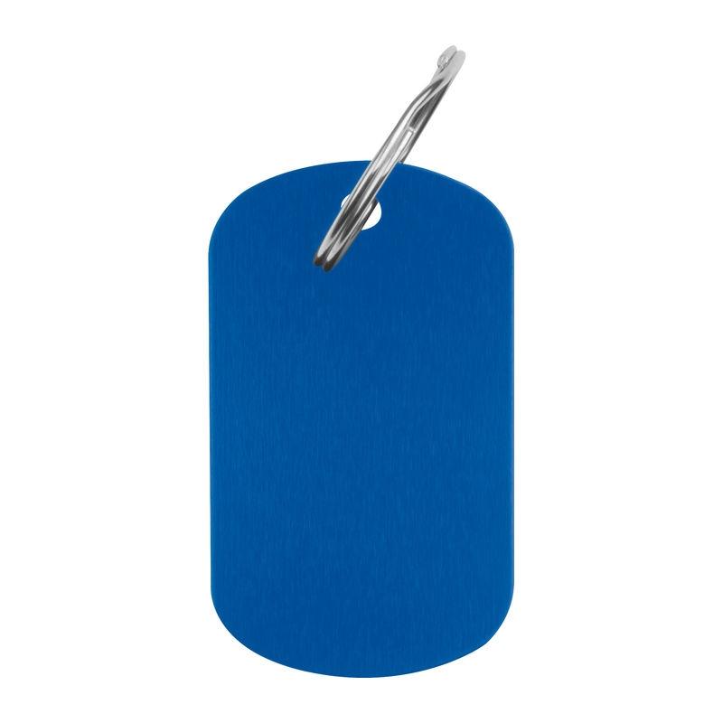 Breloc cu plăcuță metalică Albastru