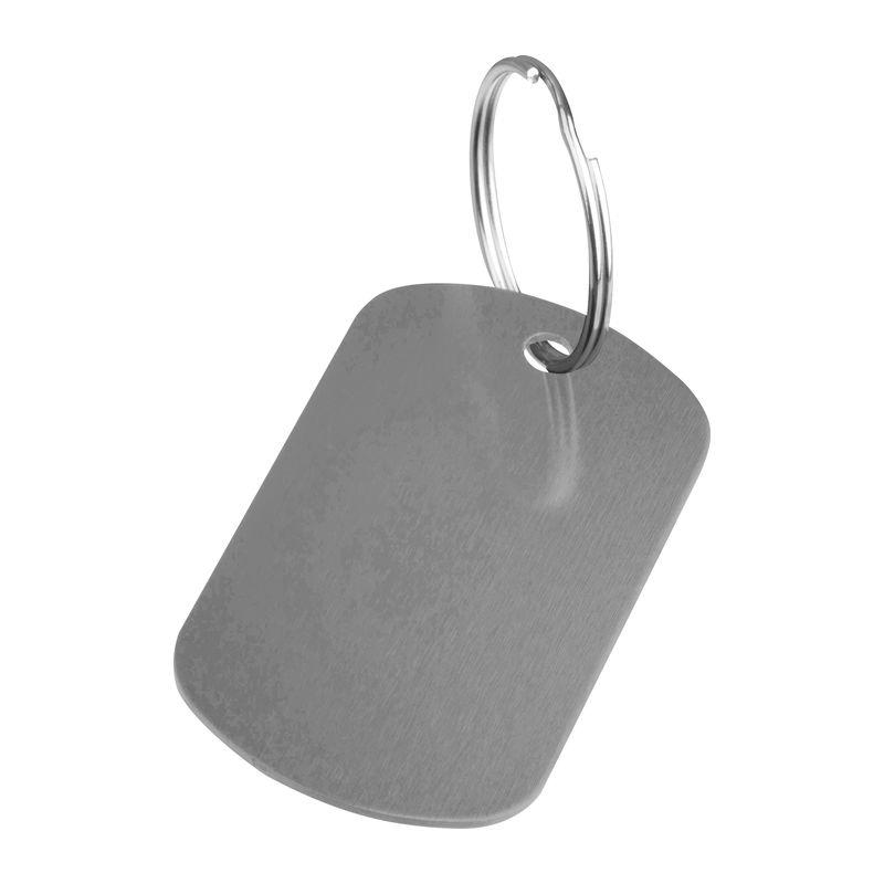 Breloc cu plăcuță metalică