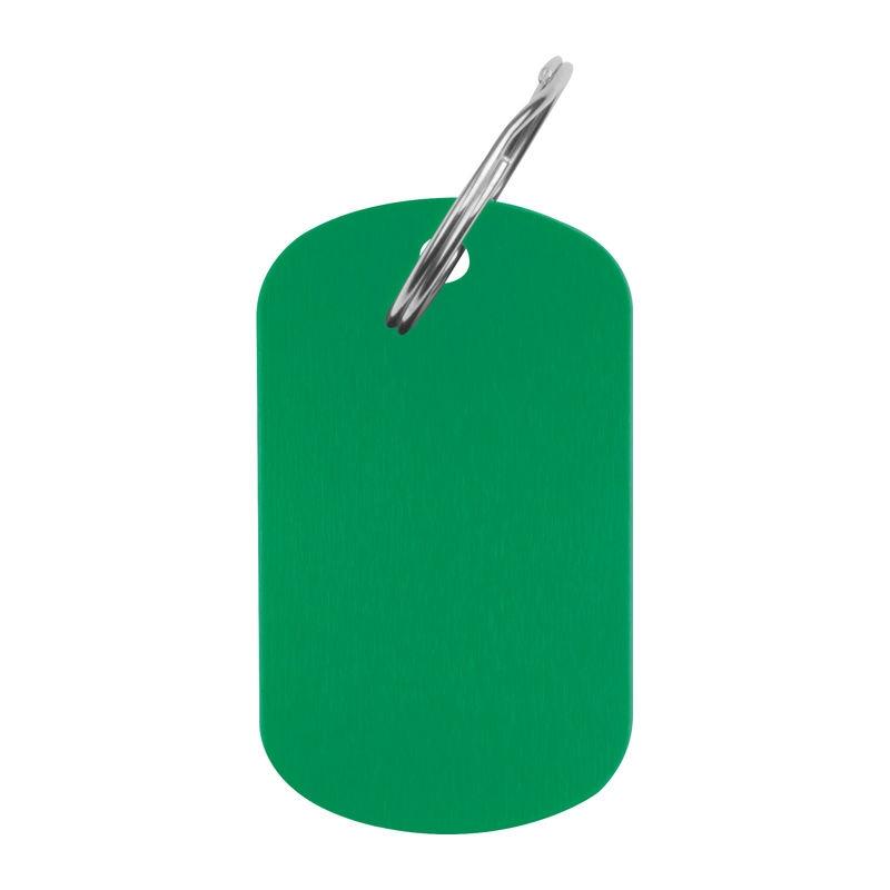 Breloc cu plăcuță metalică Verde